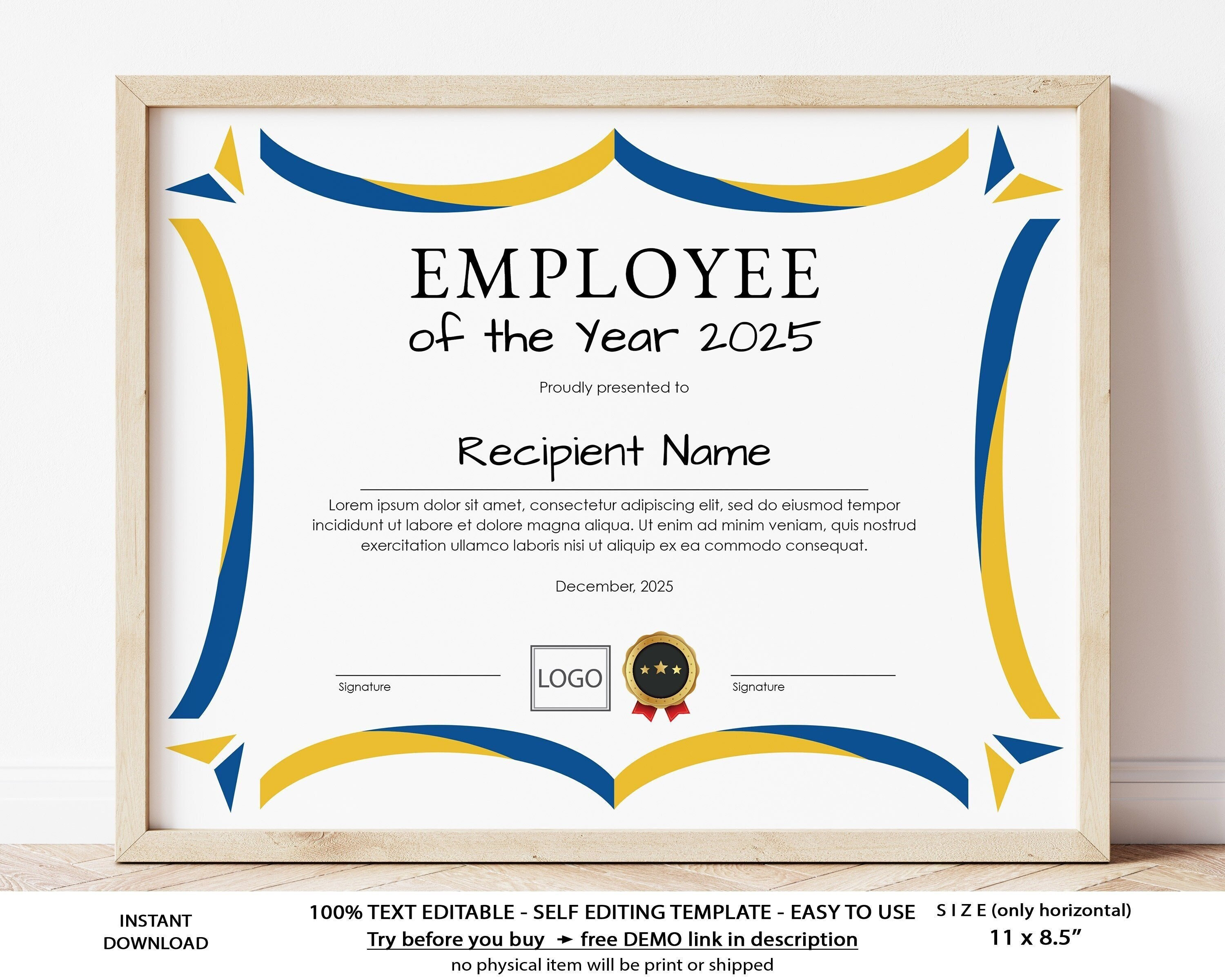 Best Employee Award Certificate Template Free - 51+ Koleksi Gambar
