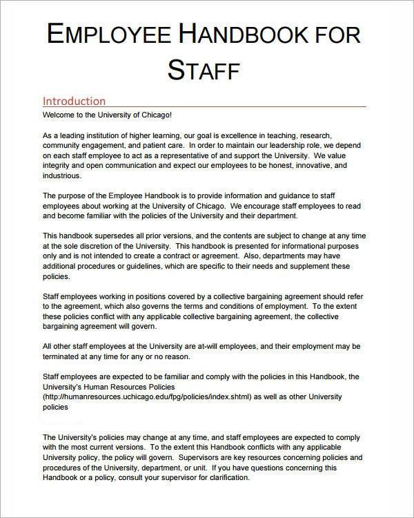 Detail Best Employee Handbook Template Nomer 36
