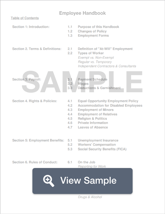 Detail Best Employee Handbook Template Nomer 5