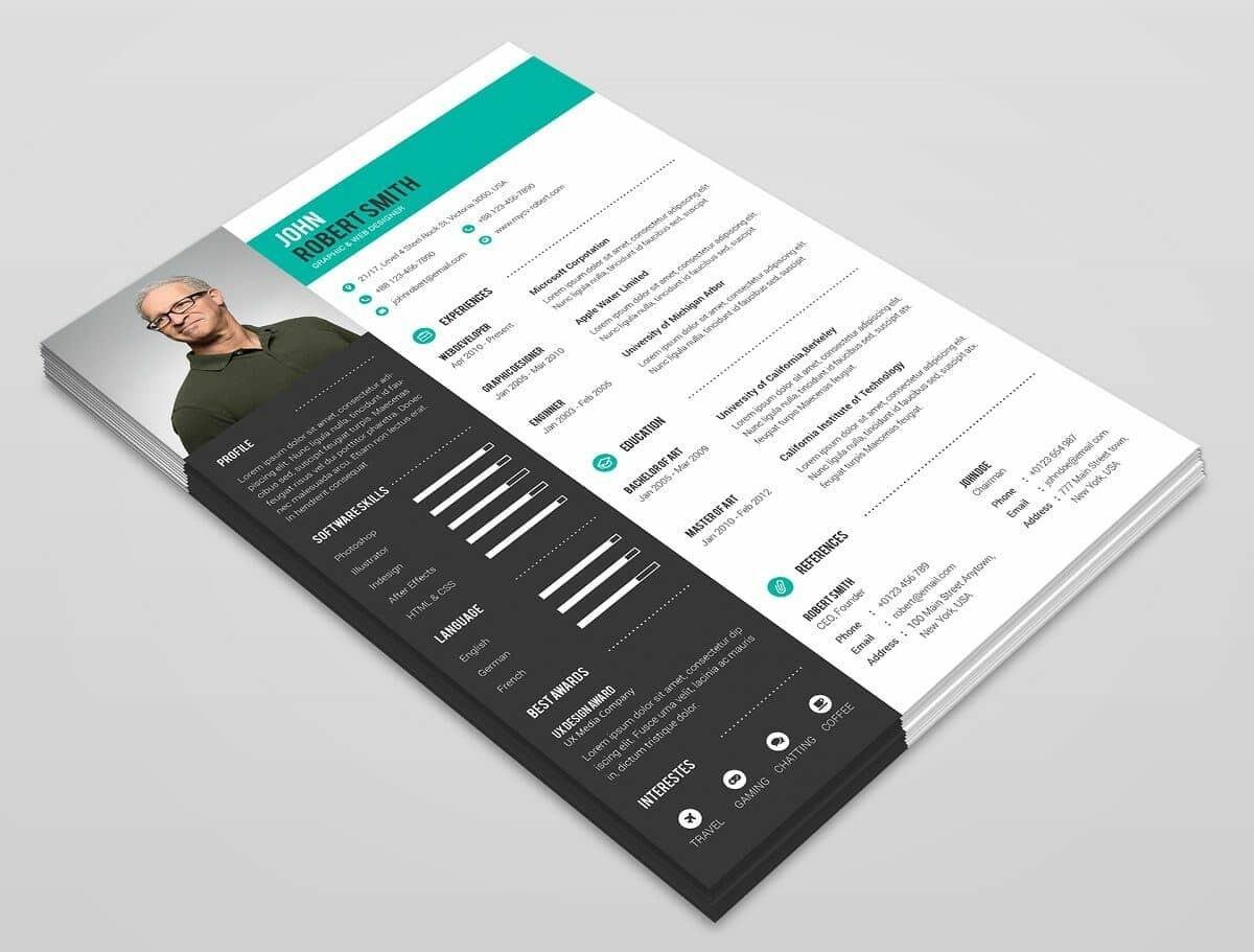 Detail Best Modern Resume Template Nomer 3