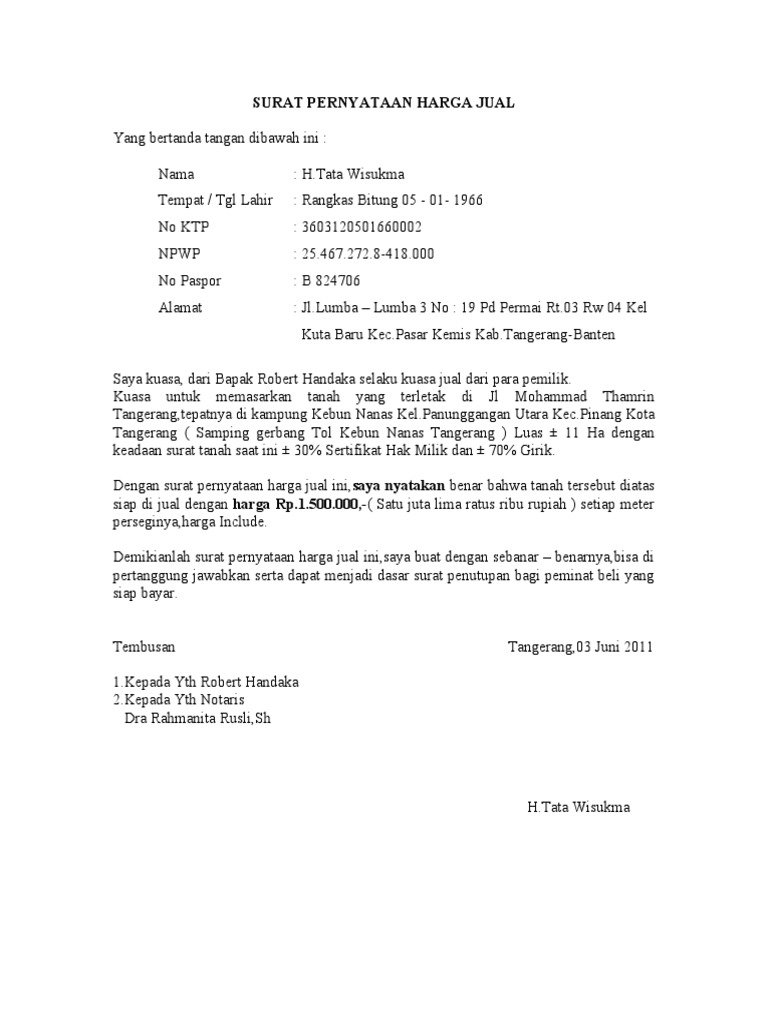 Detail Biaya Membuat Surat Kuasa Di Notaris Nomer 11