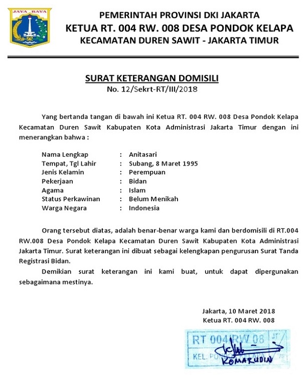 Detail Biaya Pembuatan Surat Keterangan Domisili Perusahaan Nomer 21