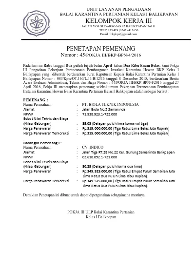 Detail Biaya Surat Karantina Hewan Nomer 21