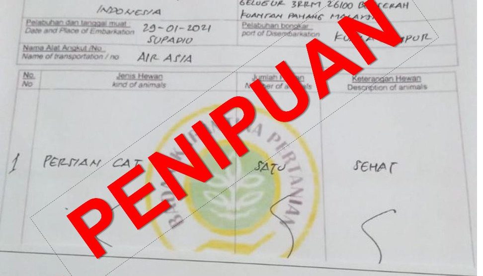 Detail Biaya Surat Karantina Hewan Nomer 3