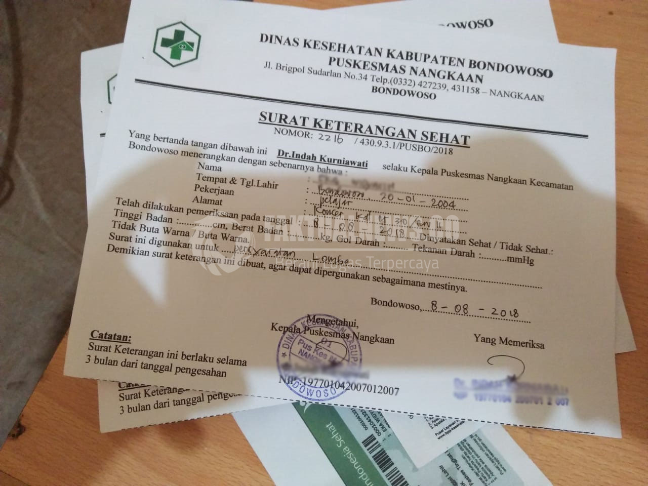 Detail Biaya Surat Keterangan Sehat Nomer 17