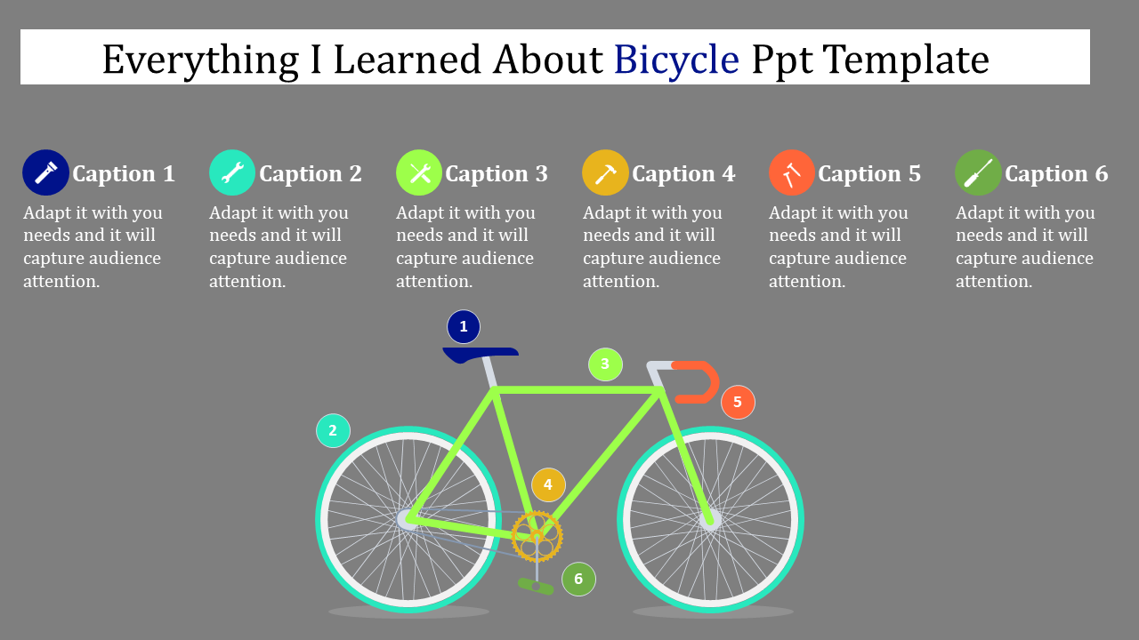 Detail Bicycle Powerpoint Template Free Nomer 15