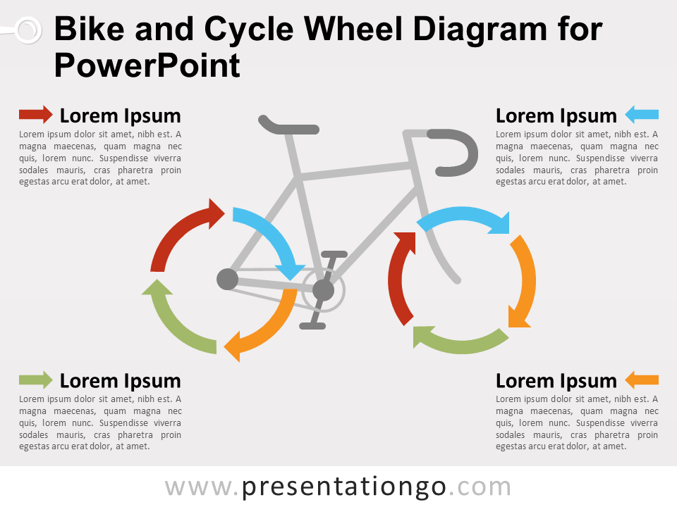 Detail Bicycle Powerpoint Template Free Nomer 19