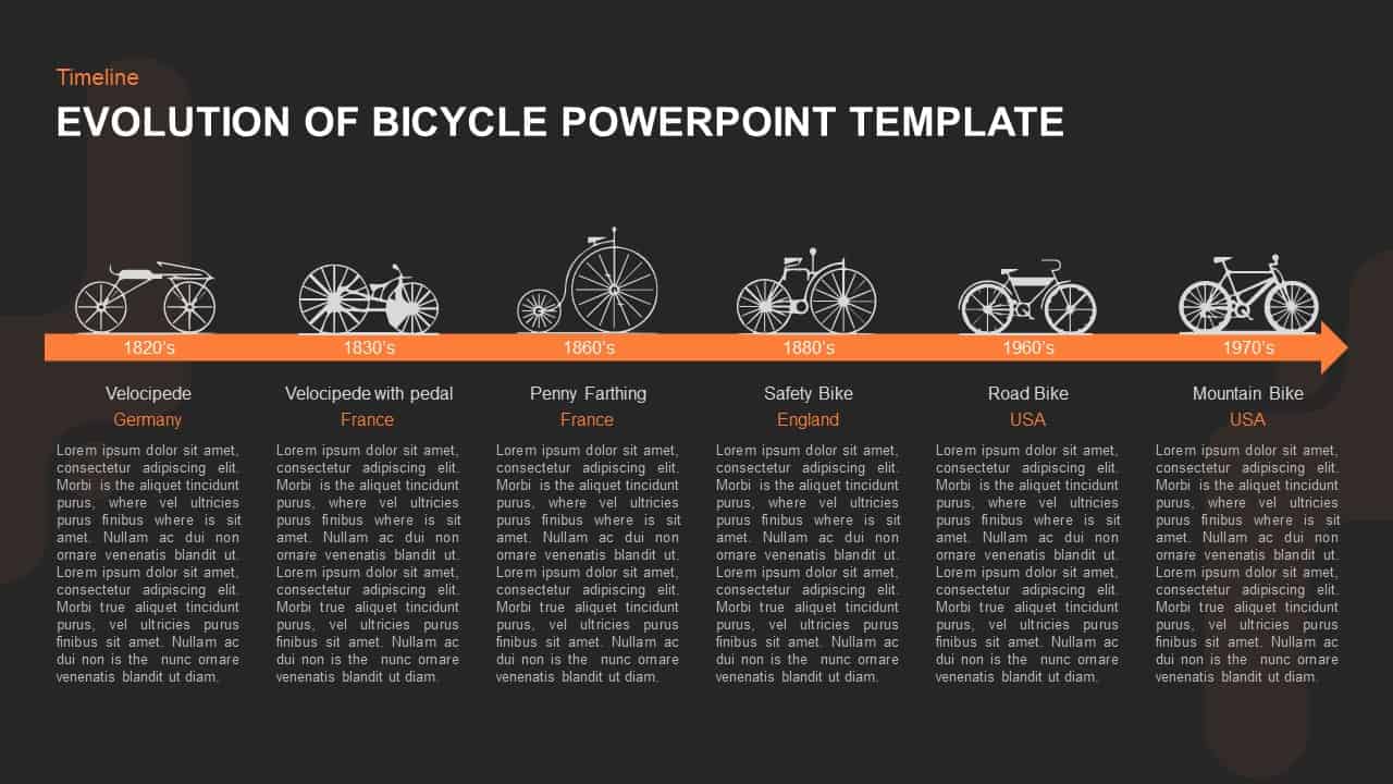 Detail Bicycle Powerpoint Template Free Nomer 26