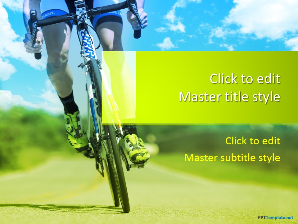 Detail Bicycle Powerpoint Template Free Nomer 5