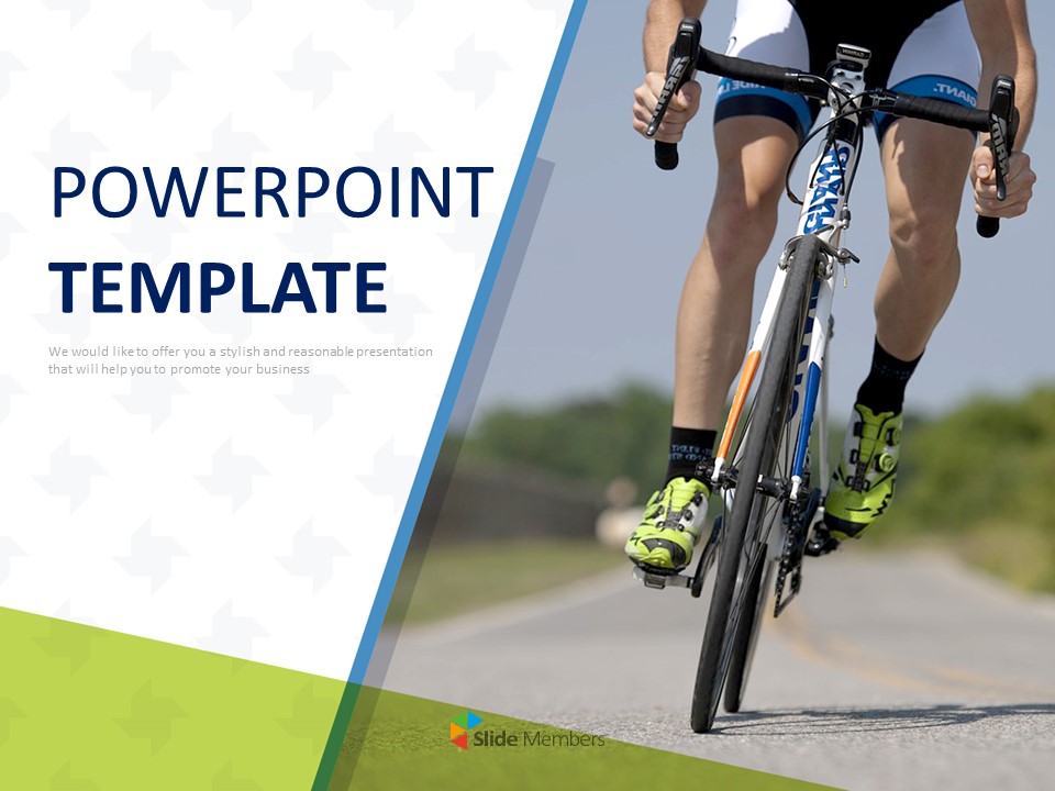 Detail Bicycle Powerpoint Template Free Nomer 6