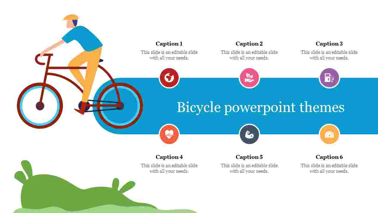 Detail Bicycle Powerpoint Template Free Nomer 52