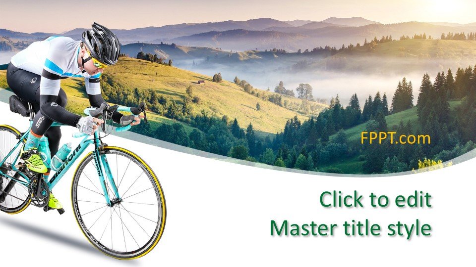 Detail Bicycle Powerpoint Template Free Nomer 10
