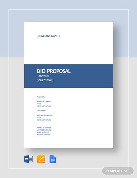 Bid Proposal Template Word - KibrisPDR