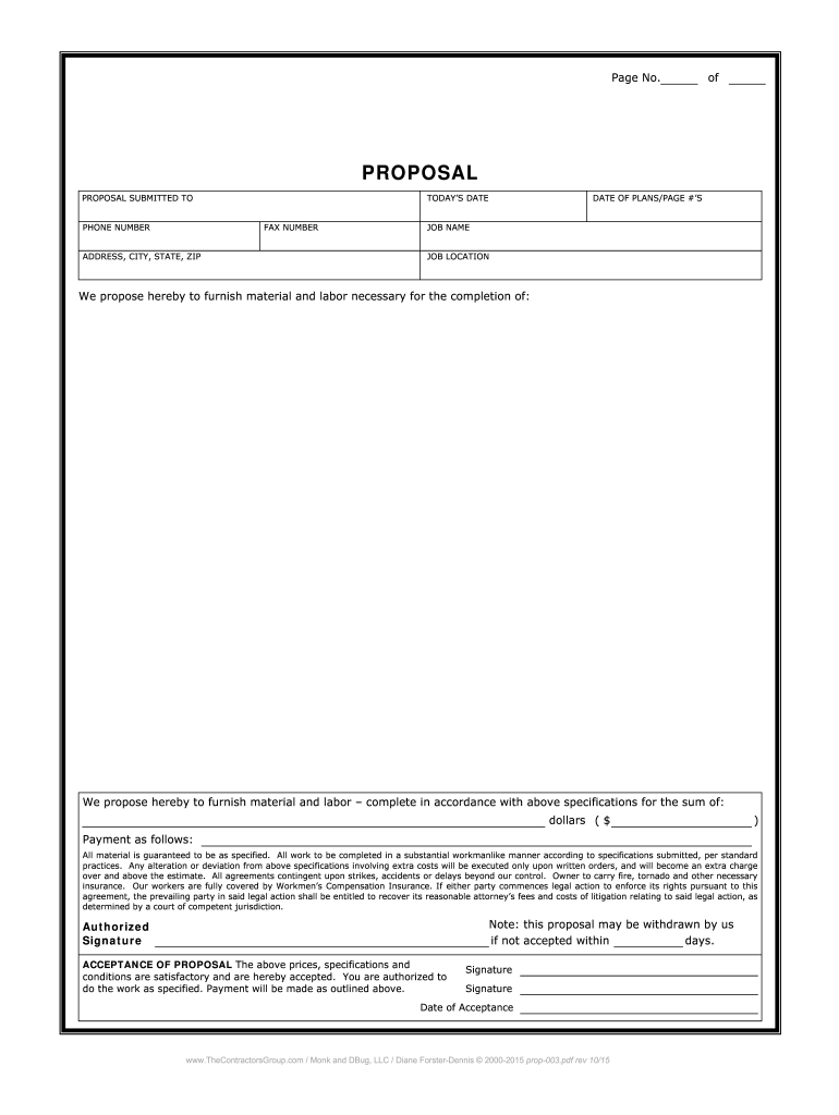 Detail Bid Proposal Template Word Nomer 25
