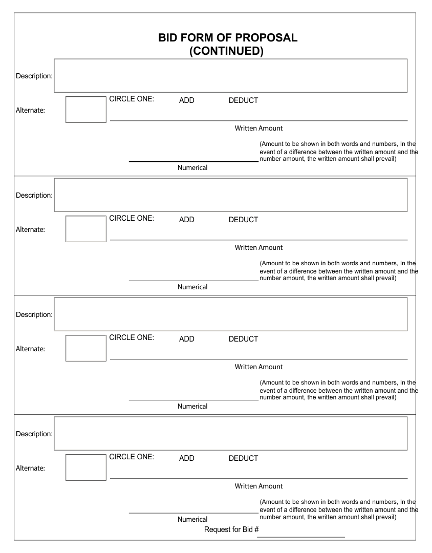 Detail Bid Proposal Template Word Nomer 33