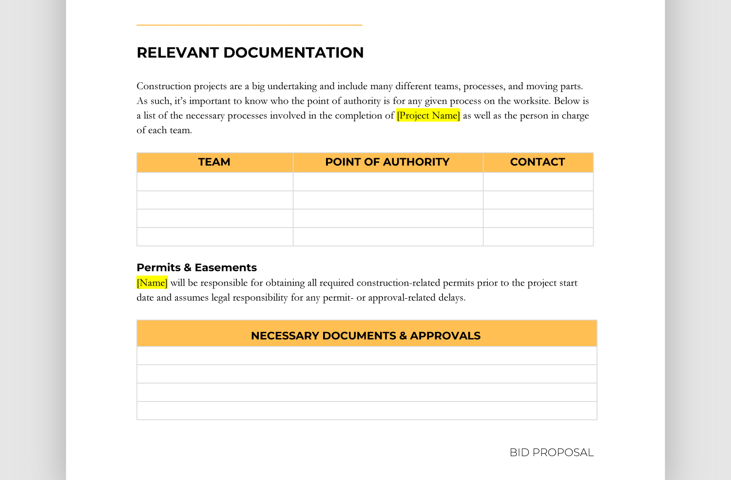 Detail Bid Proposal Template Word Nomer 37