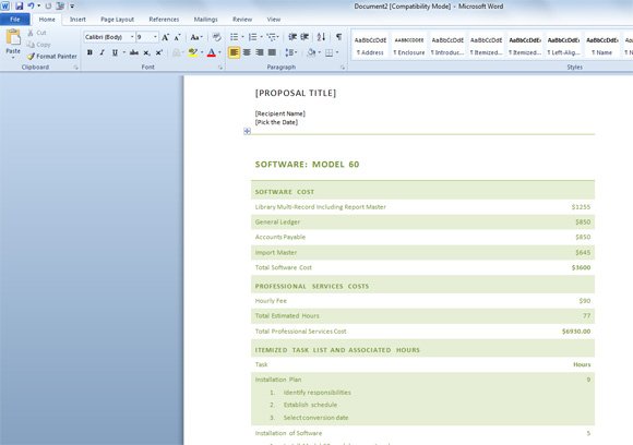 Detail Bid Proposal Template Word Nomer 52