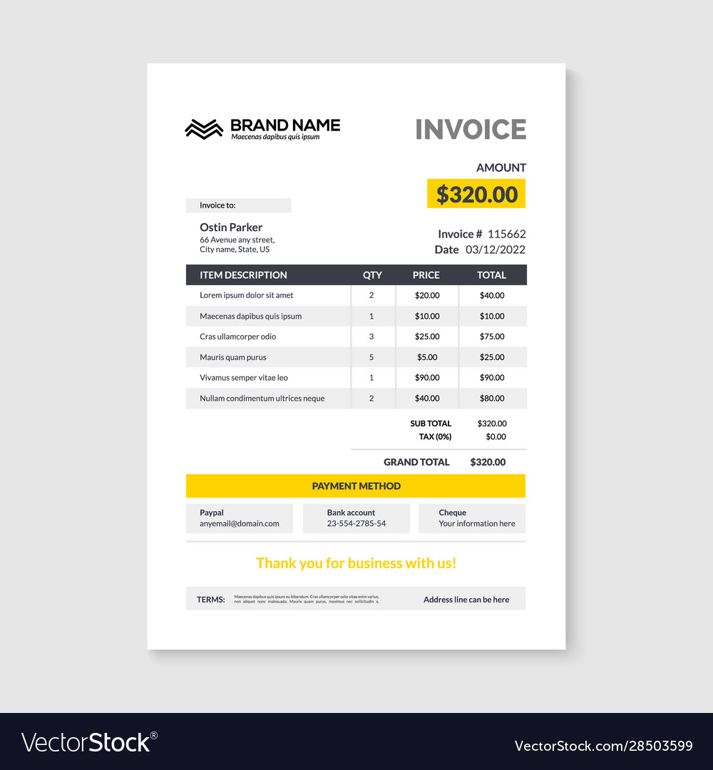 Bill Design Template - 58+ Koleksi Gambar