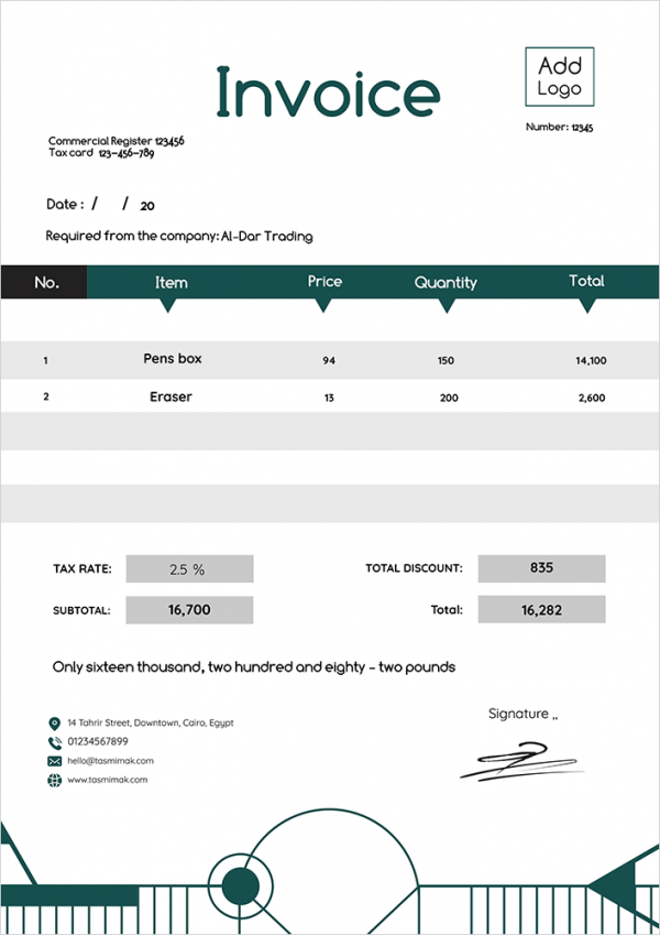 Detail Bill Design Template Nomer 25