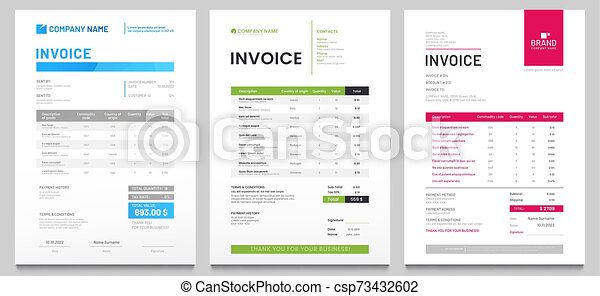 Detail Bill Design Template Nomer 44