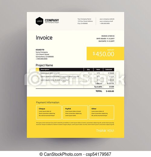 Detail Bill Design Template Nomer 8