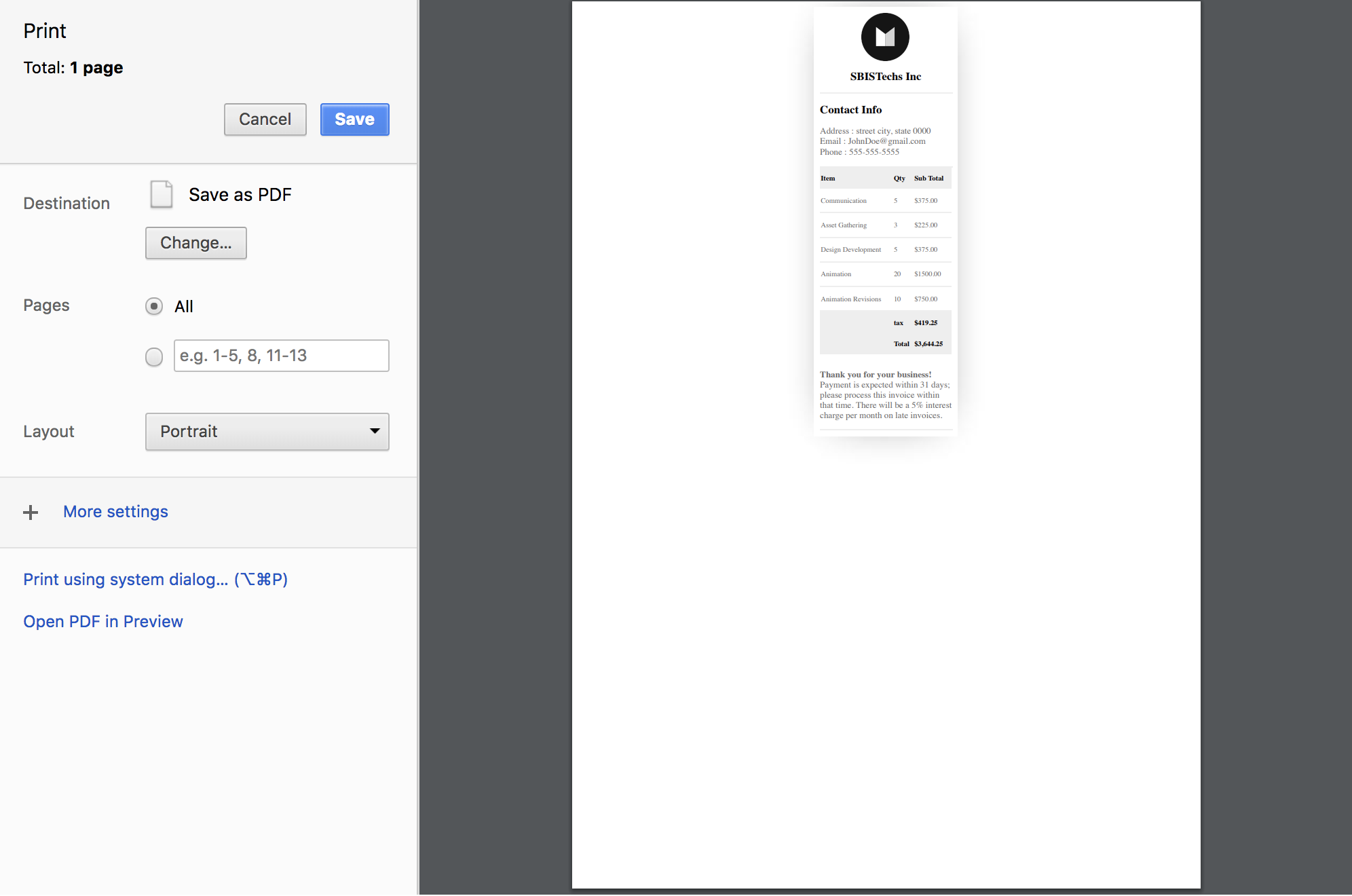 Detail Bill Html Template Nomer 22