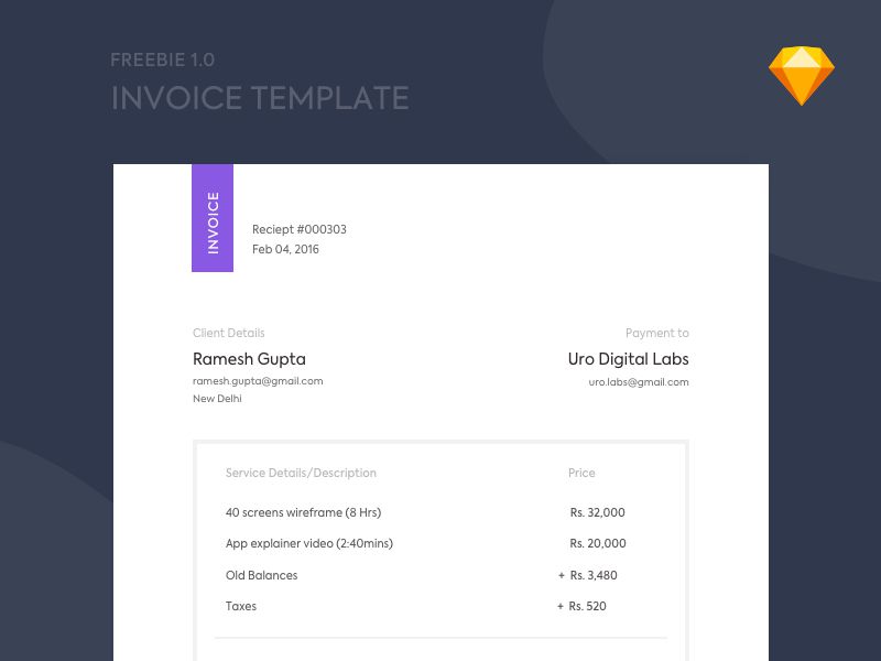 Detail Bill Html Template Nomer 5