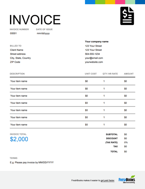 Detail Billing Invoice Template Nomer 17