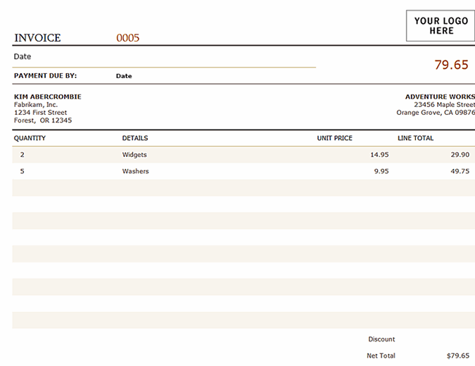 Detail Billing Invoice Template Nomer 4