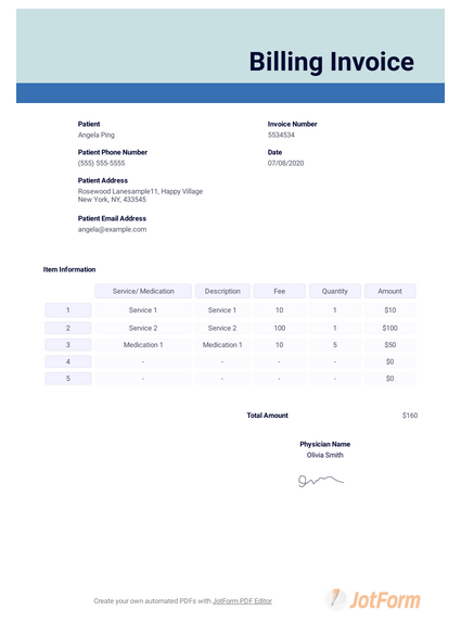 Detail Billing Invoice Template Nomer 39