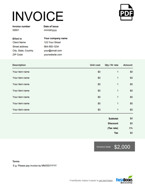 Detail Billing Invoice Template Nomer 44