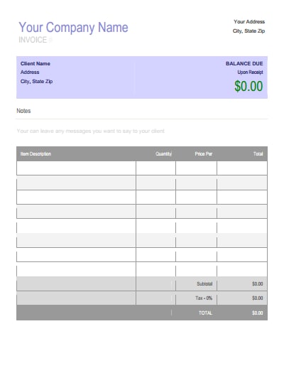 Detail Billing Invoice Template Nomer 46