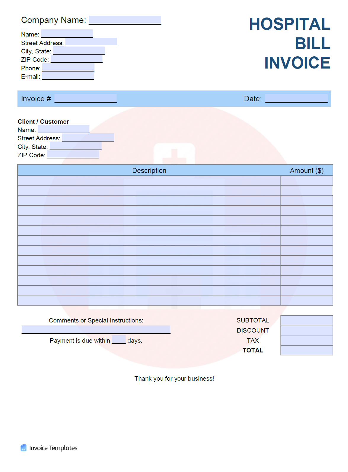 Detail Billing Invoice Template Nomer 47