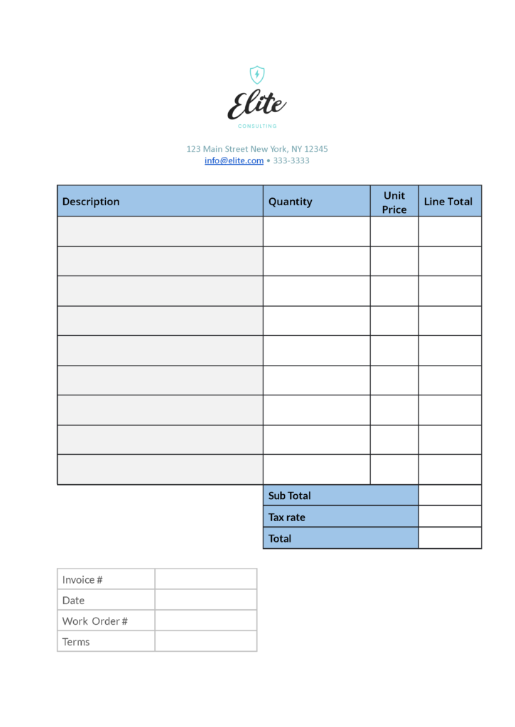 Detail Billing Invoice Template Nomer 50