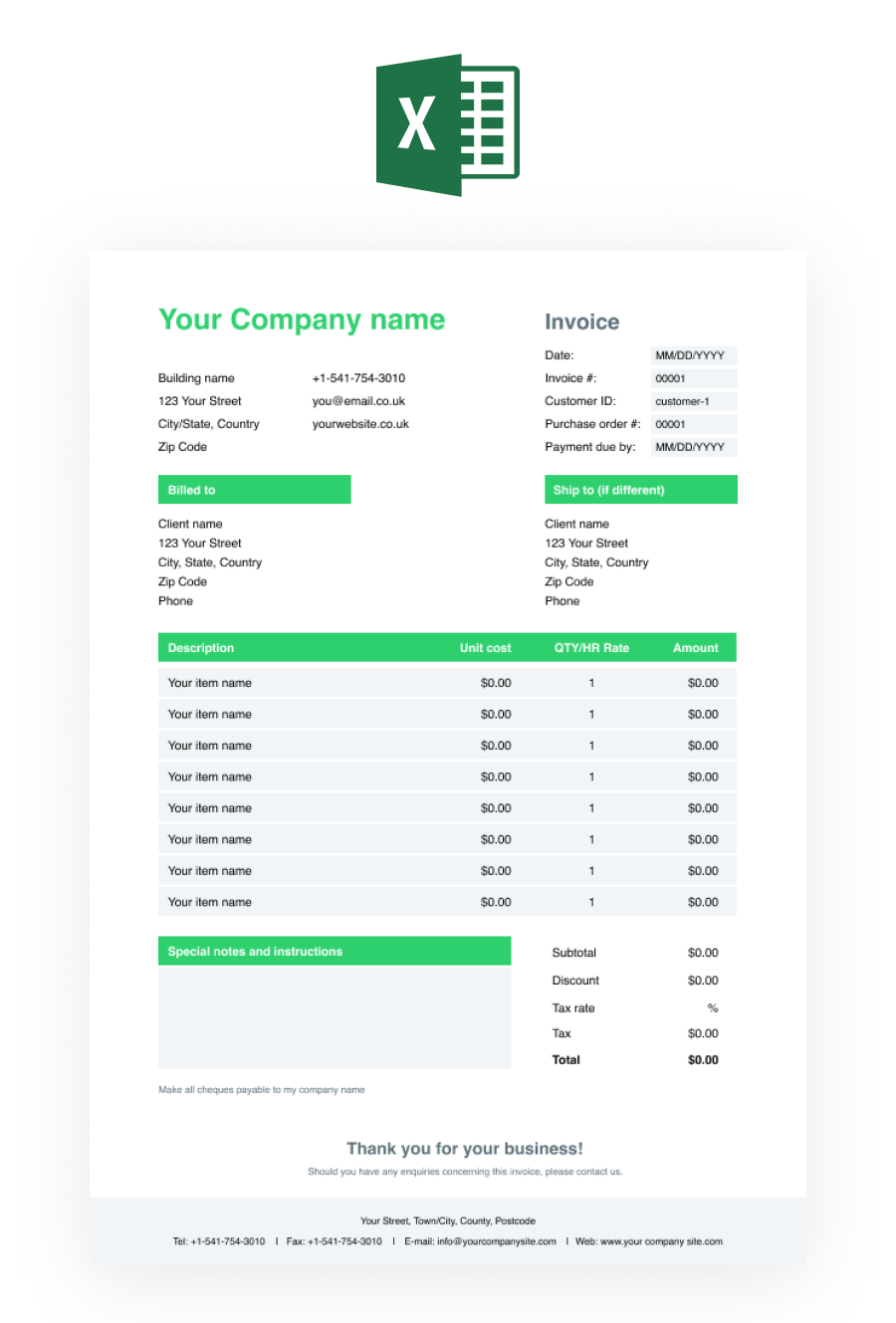 Detail Billing Invoice Template Nomer 53