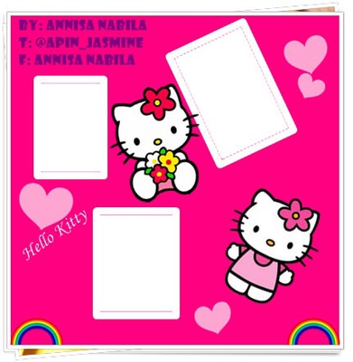 Detail Bingkai Hello Kitty Nomer 17