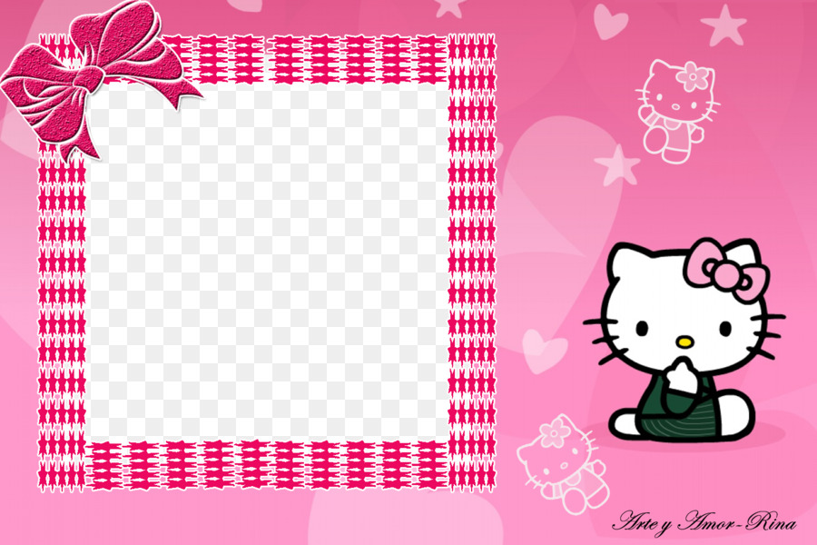 Detail Bingkai Hello Kitty Pink Nomer 2