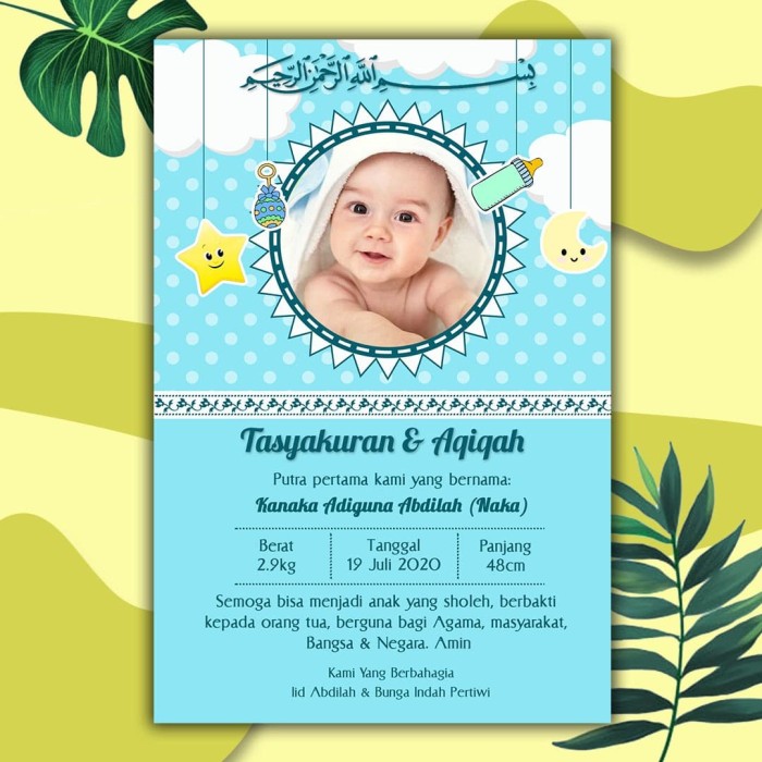 Detail Bingkai Kartu Ucapan Aqiqah Nomer 32