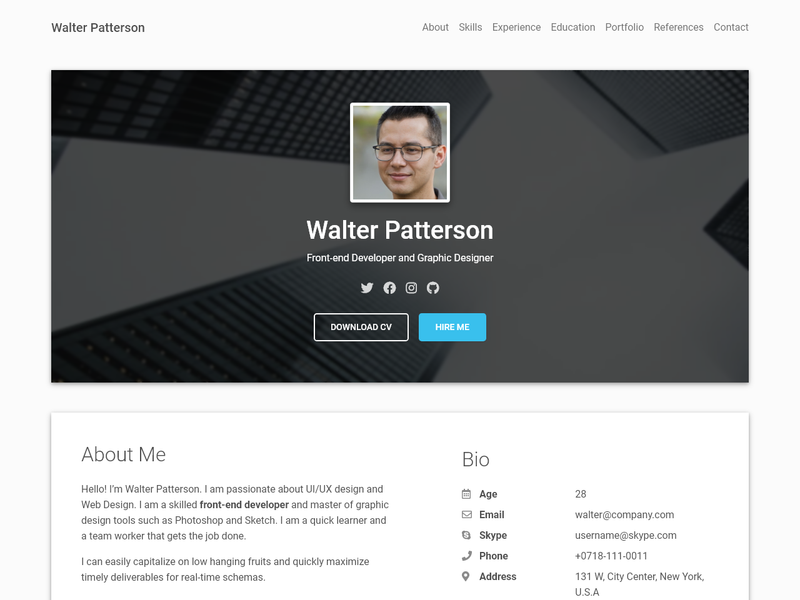Biodata Html Template - 52+ Koleksi Gambar