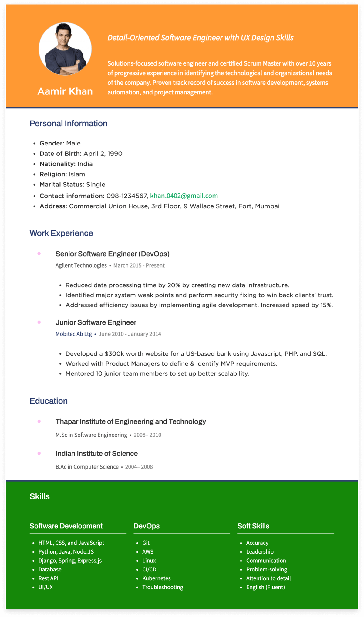 Biodata Html Template - 52+ Koleksi Gambar