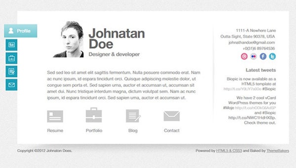 Biodata Html Template - 52+ Koleksi Gambar