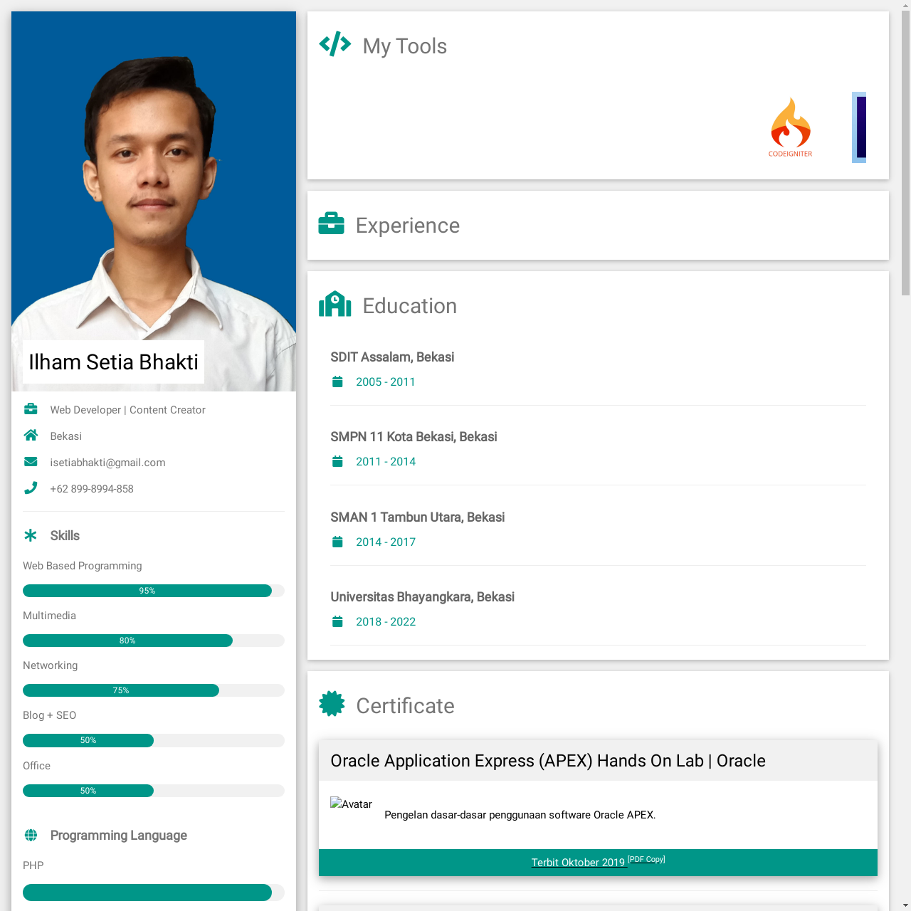 Biodata Html Template - 52+ Koleksi Gambar
