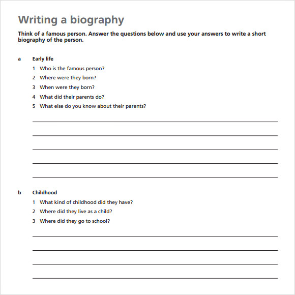 Detail Biography Outline Template Nomer 16