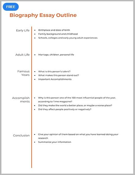 Detail Biography Outline Template Nomer 19