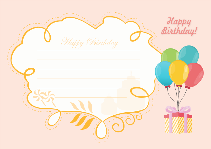 Detail Birthday Card Template For Girlfriend Nomer 21