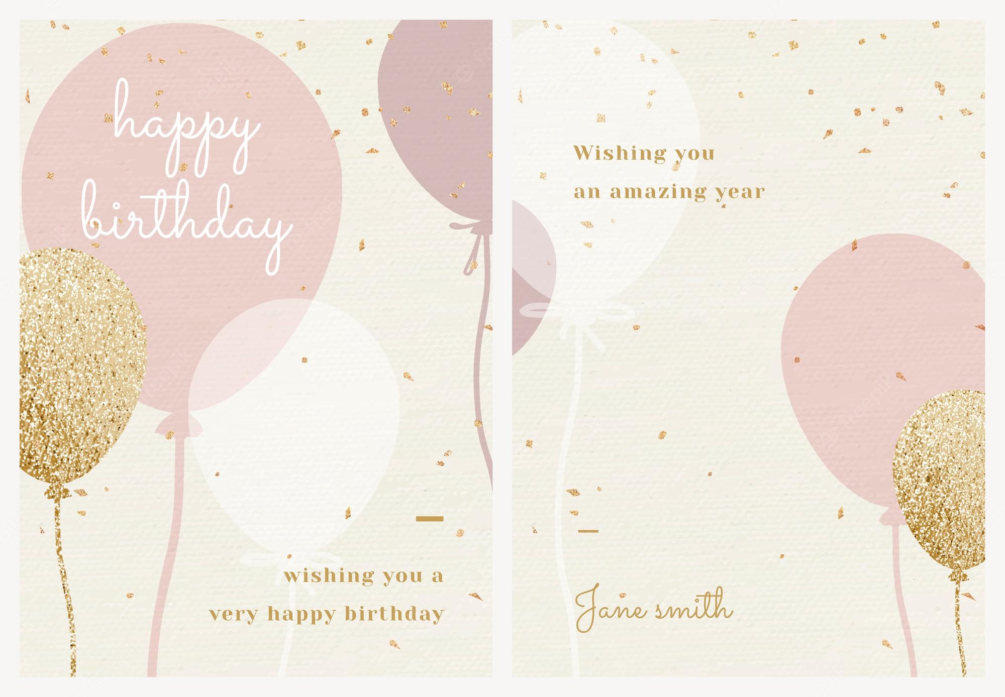 Detail Birthday Card Template For Girlfriend Nomer 31