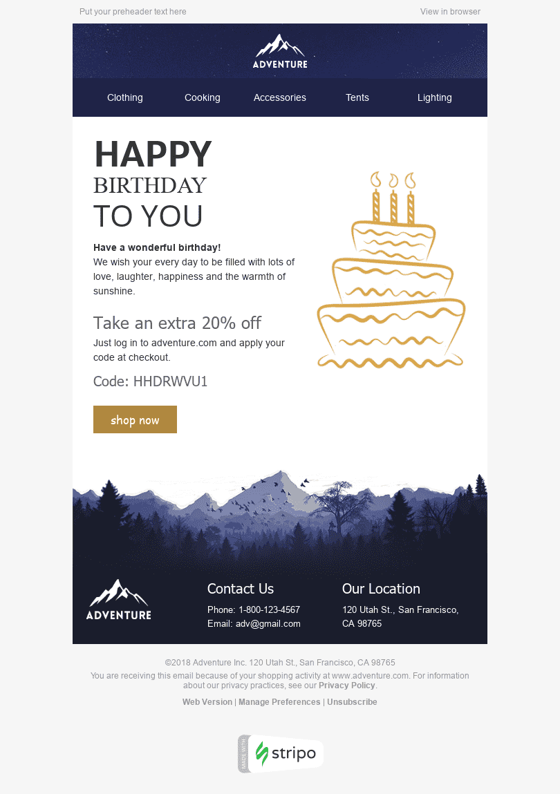 Birthday Email Template - KibrisPDR