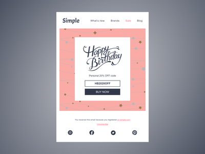 Detail Birthday Email Template Nomer 30