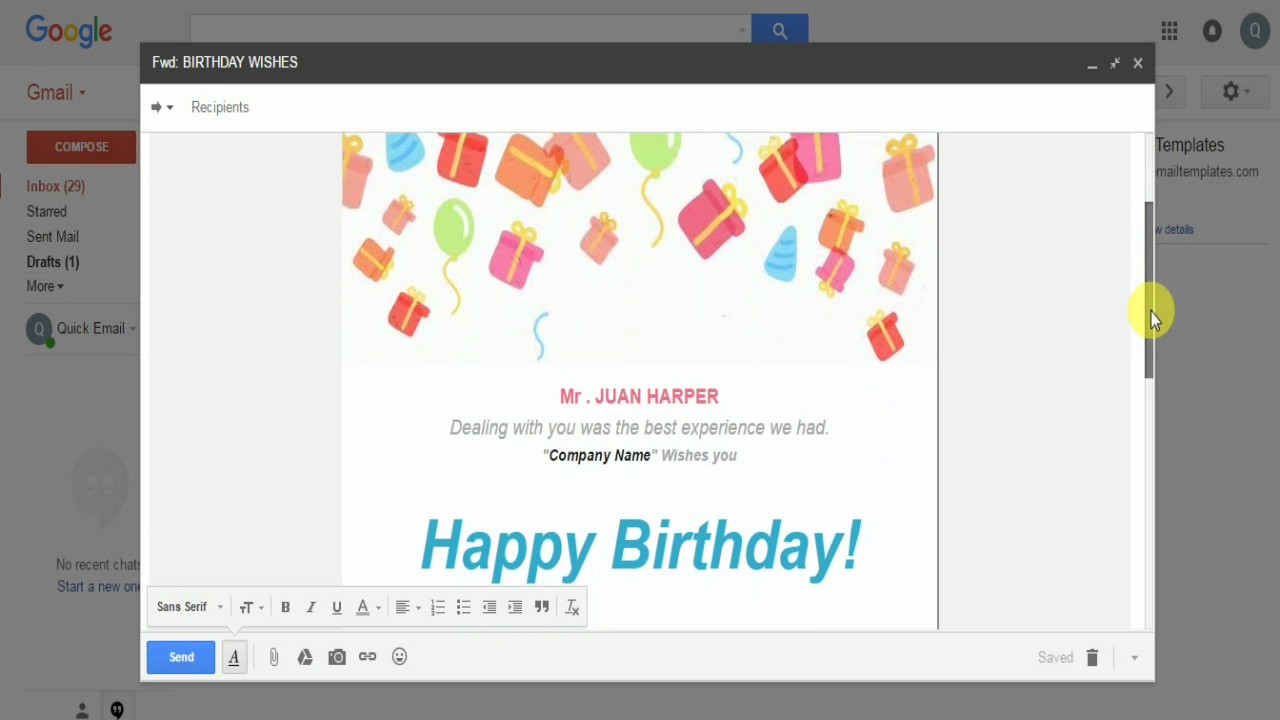 Detail Birthday Email Template Nomer 37