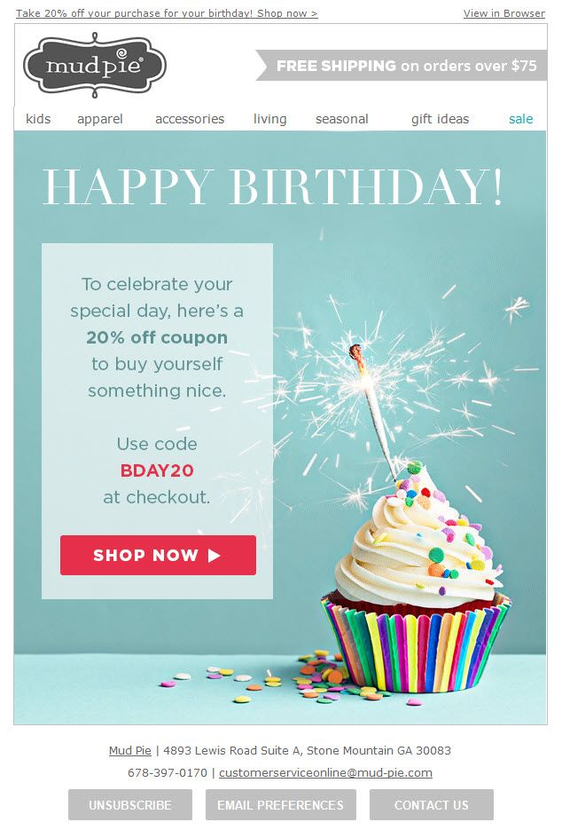 Detail Birthday Email Template Nomer 42